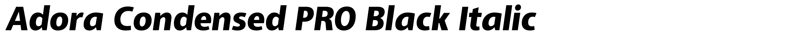 Adora Condensed PRO Black Italic